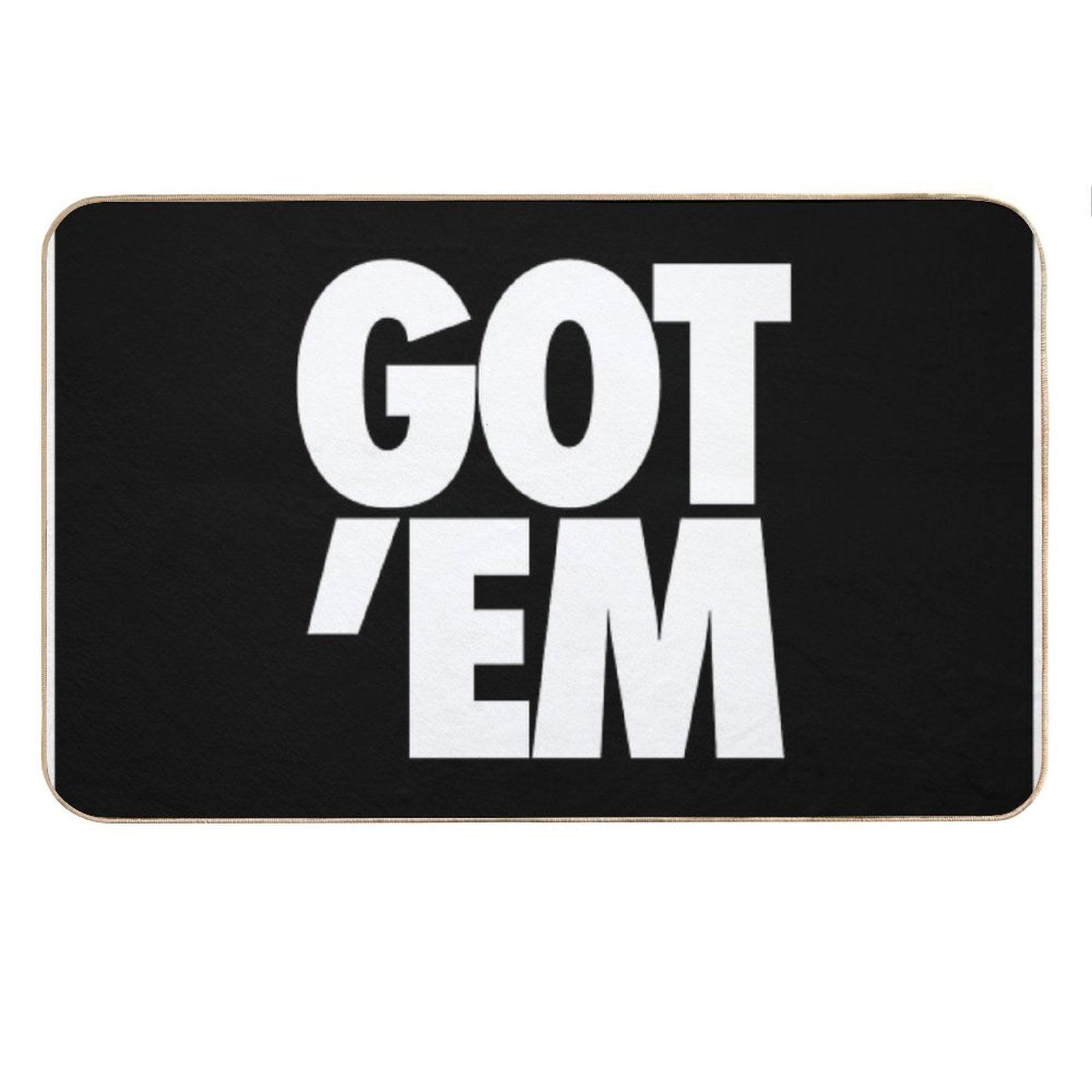 Got Em Black & White Bath Mat
