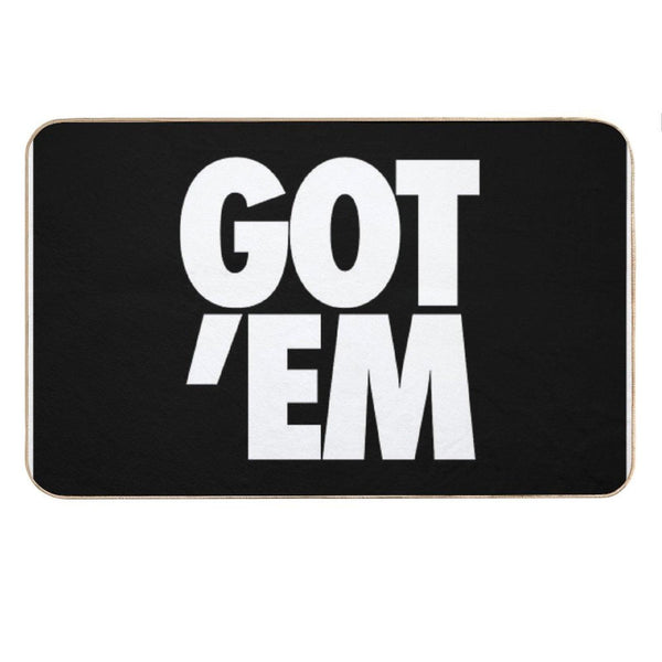 Got Em Black & White Bath Mat