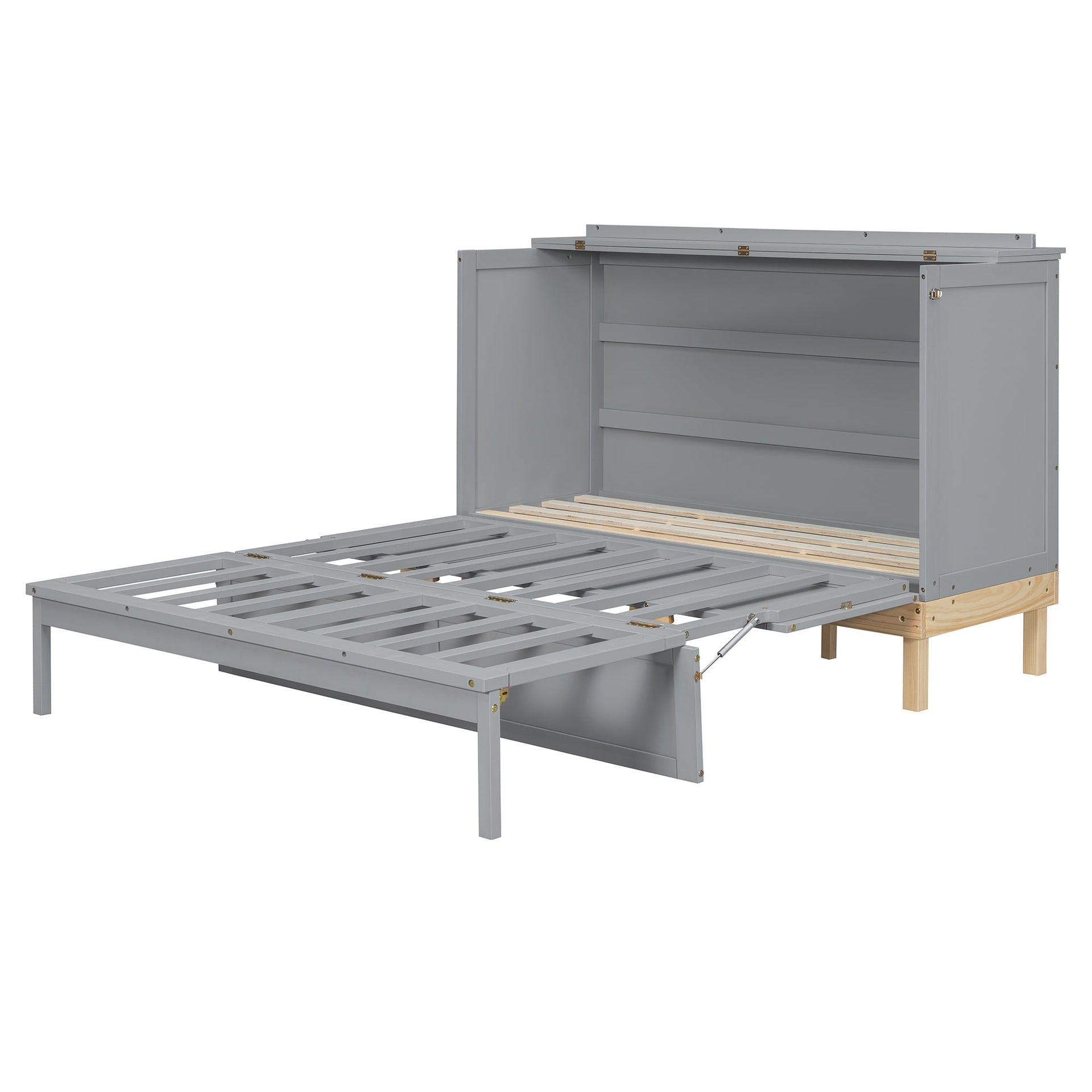 Queen Size Murphy Bed, Gray