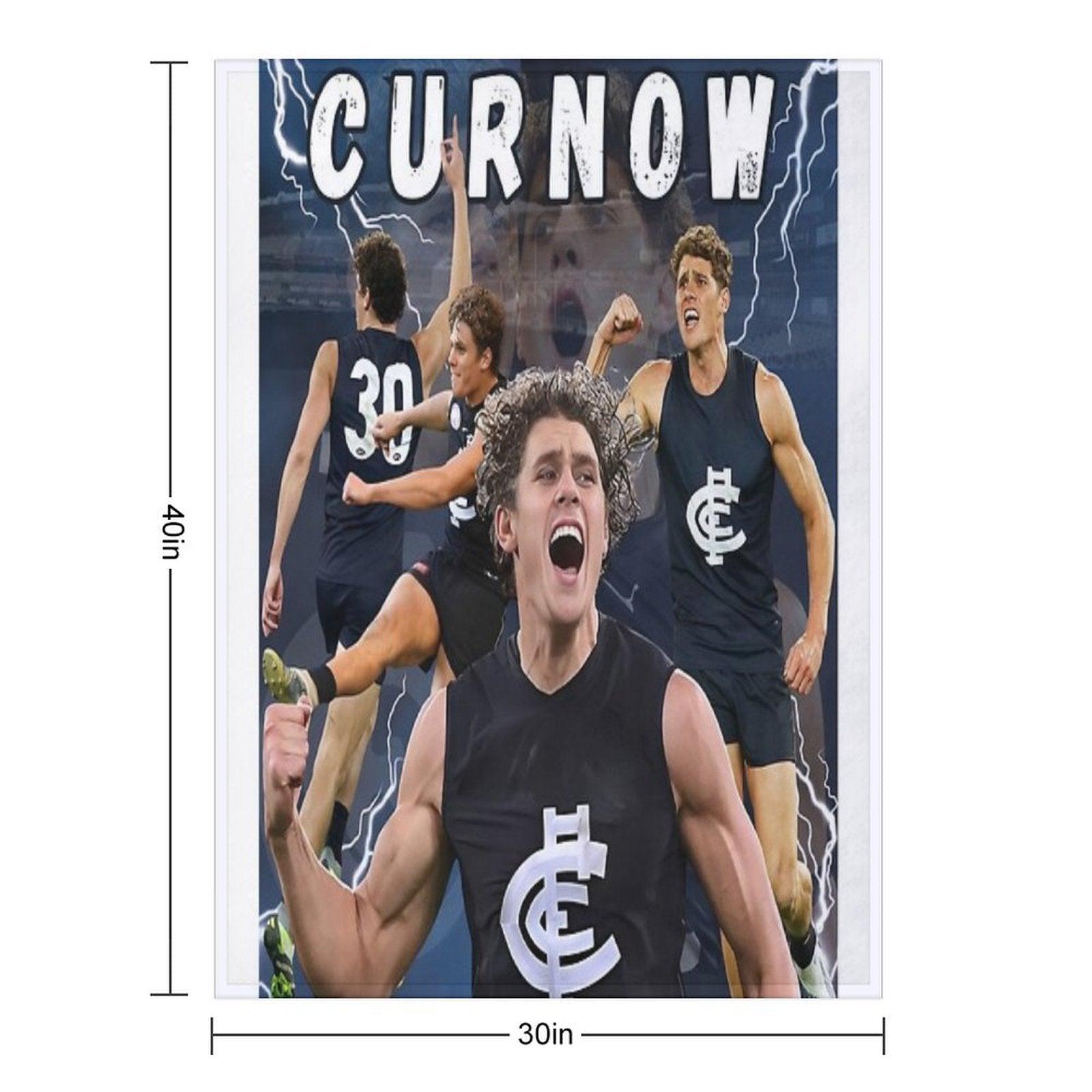 Charlie Curnow Carlton Football Club AFL Player Throw Blanket