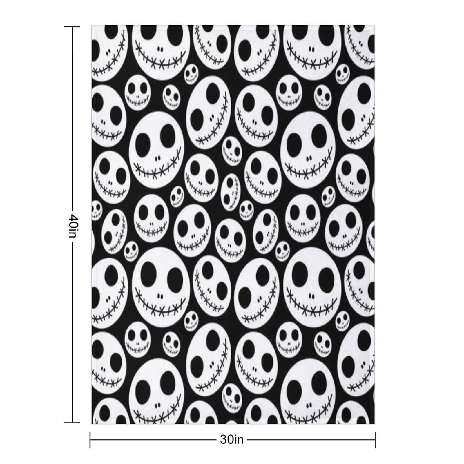 Halloween Skeleton Jack Skellington Pattern Skelington Versatility Throw Blanket
