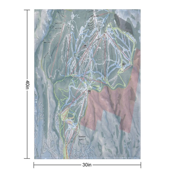 Steamboat Resort Trail Map Easy Care Throw Blanket