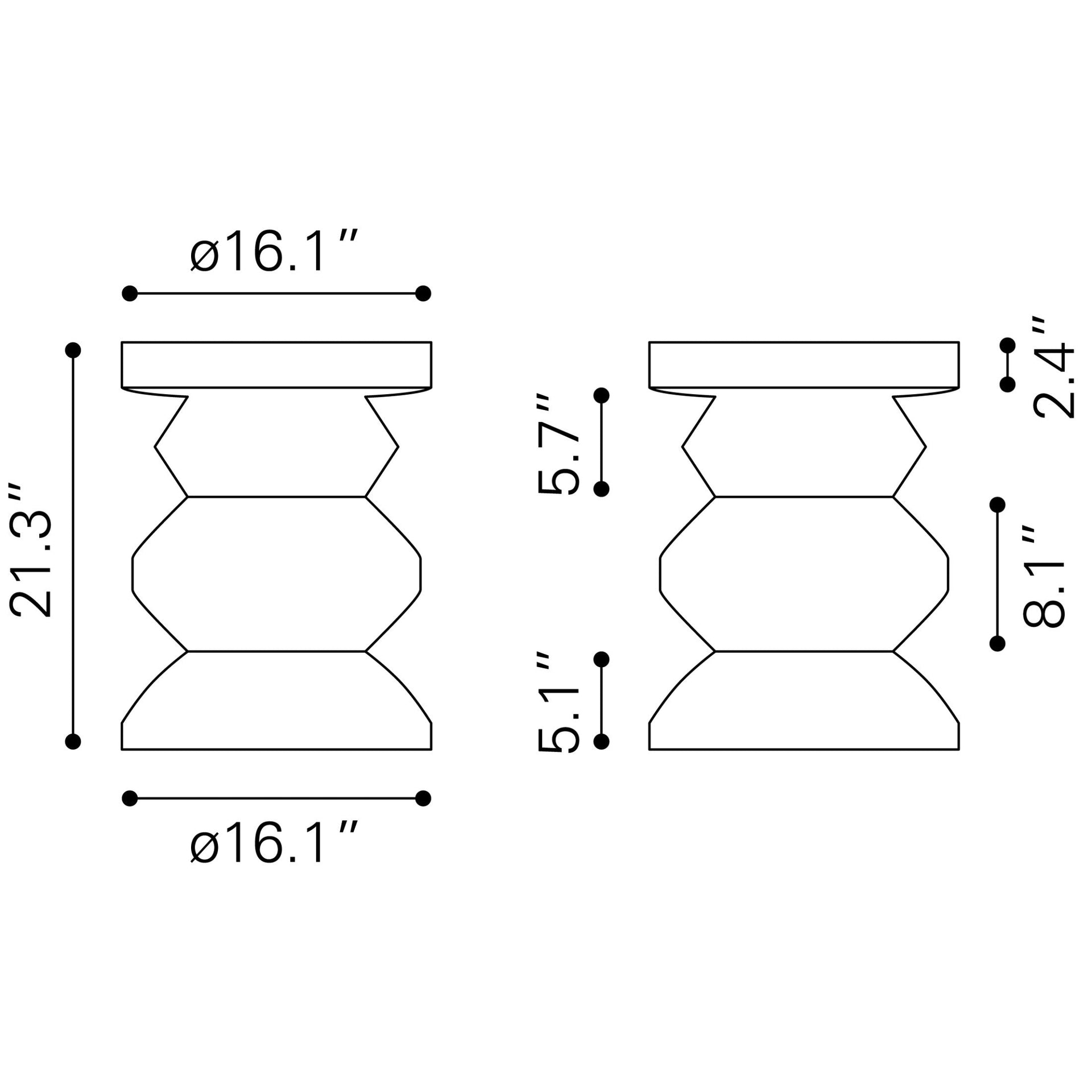 Kerala Side Table Walnut
