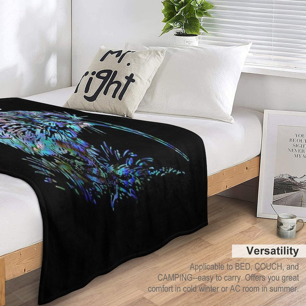 NEW ZEALAND KIWI AND FERN PAUA Sustainable Throw Blanket