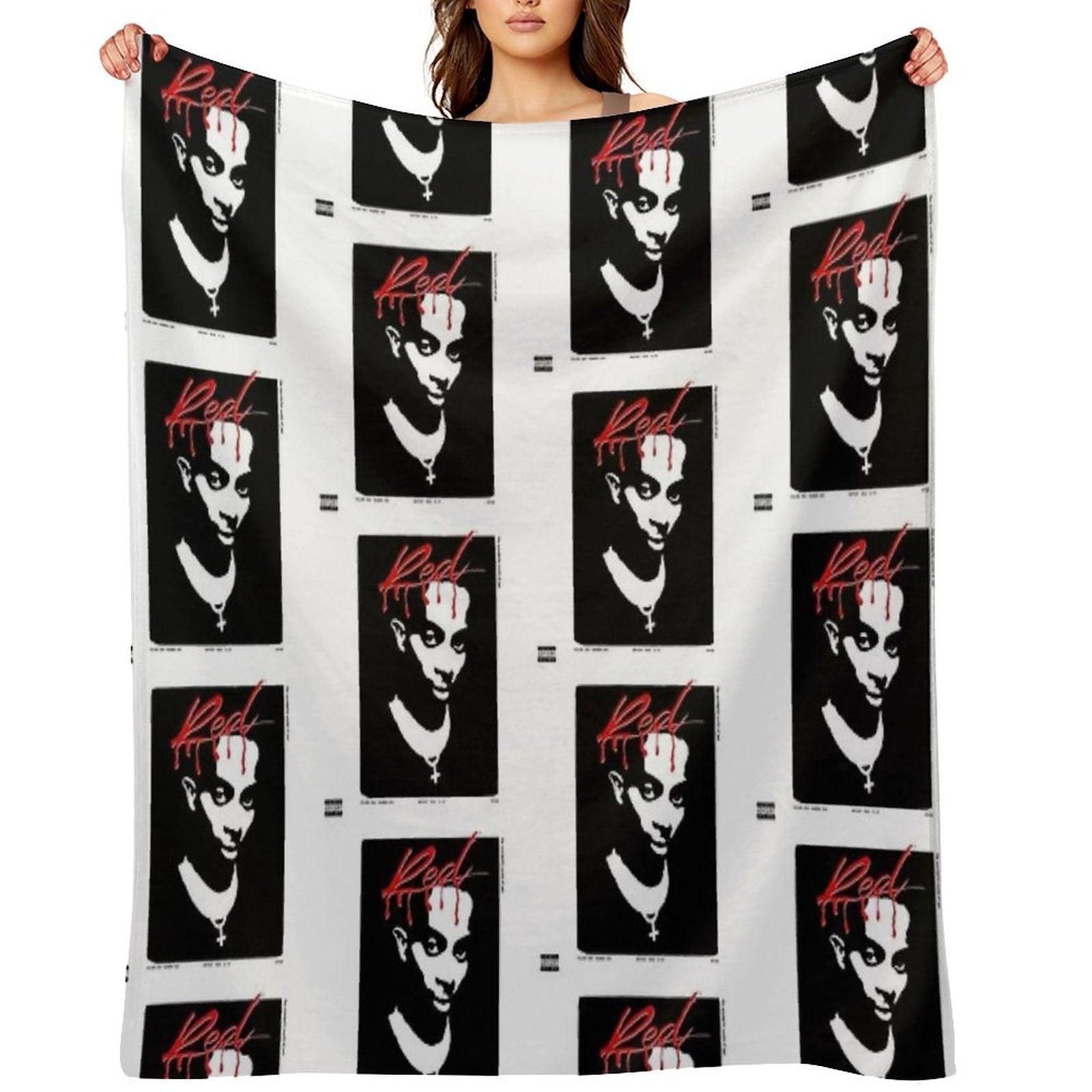 Playboi Carti Whole Lotta Red Album Cover Throw Blanket