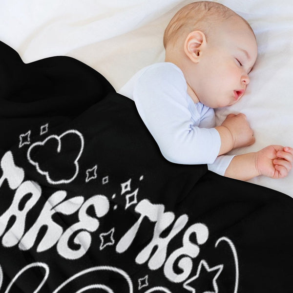 Drippy Typography - Take The Risk Or Lose The Chance Versatility Throw Blanket