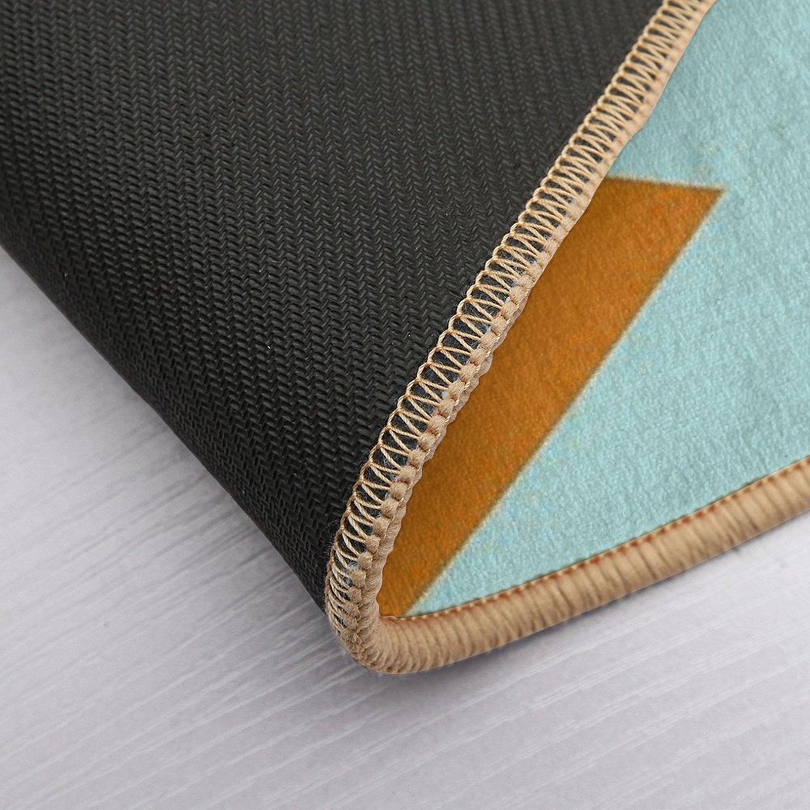 Geometrics - Aqua & Orange Concrete Bath Mat