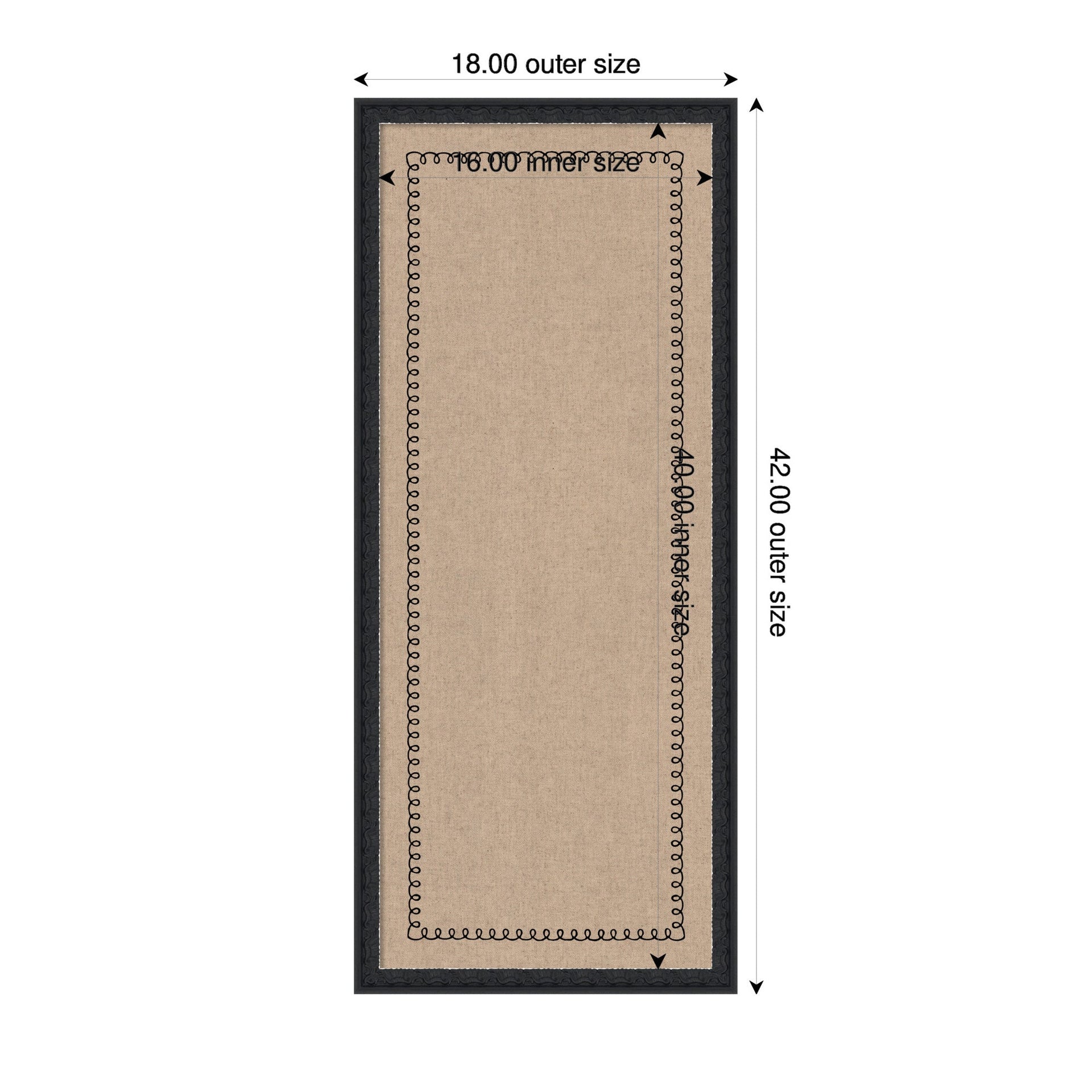 Pinboard Black Scallop Print