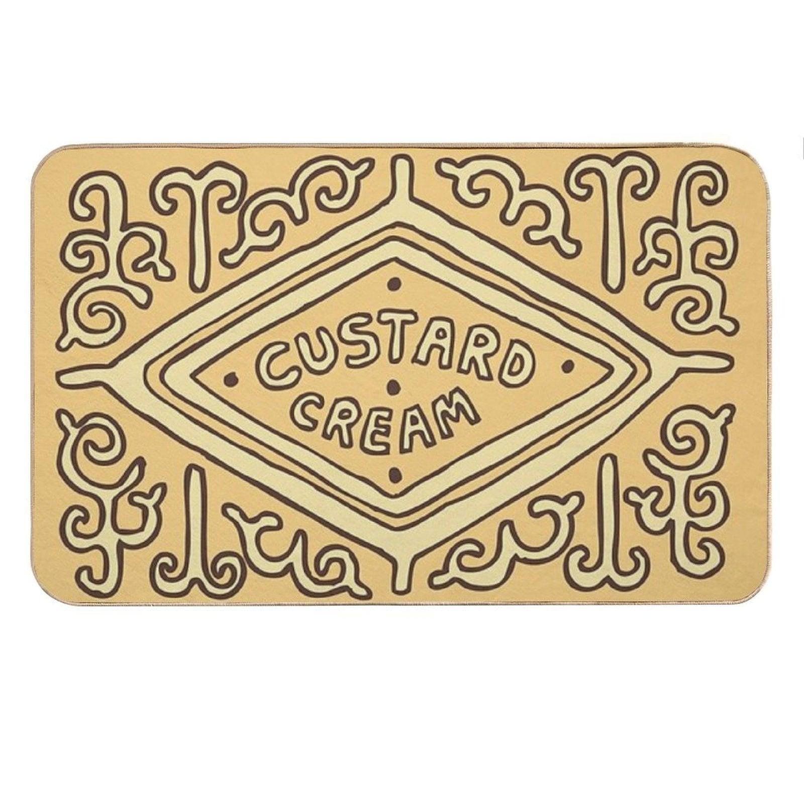 Custard Cream British Biscuit Bath Mat