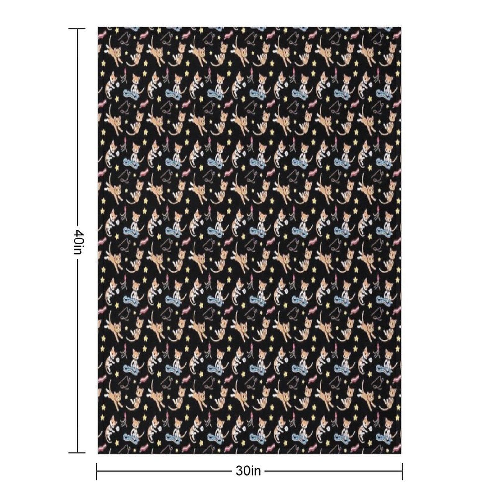 Boy Print with Black Background! Throw Blanket