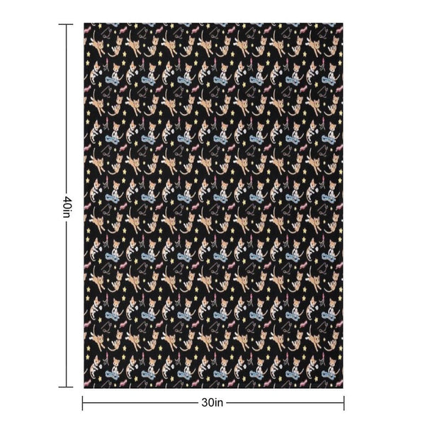 Boy Print with Black Background! Throw Blanket