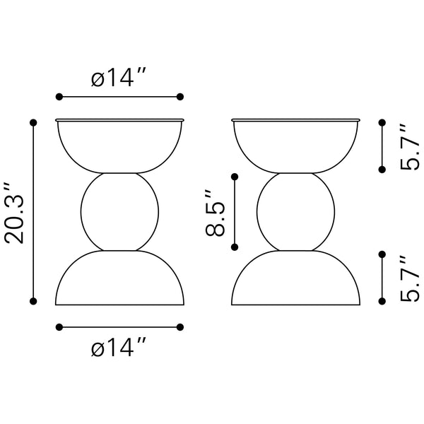 Tripoli Side Table Bronze