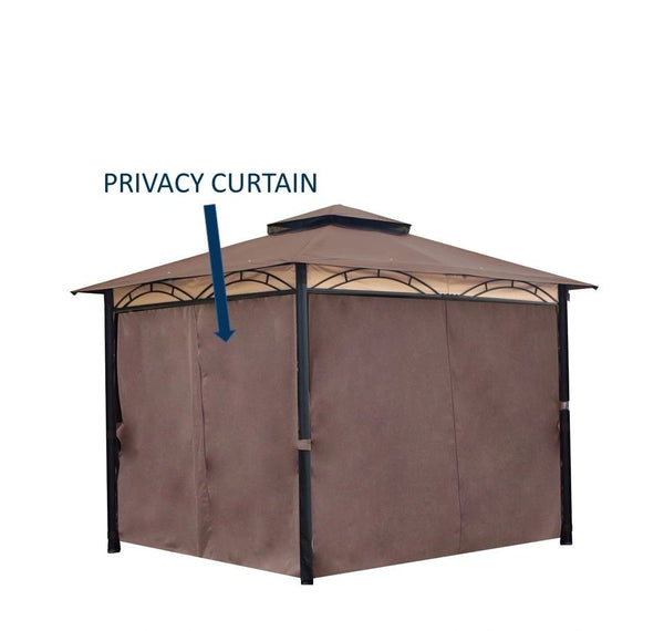 Shade N' Shelters 9' x 11' Gazebo Privacy Curtain with Clips