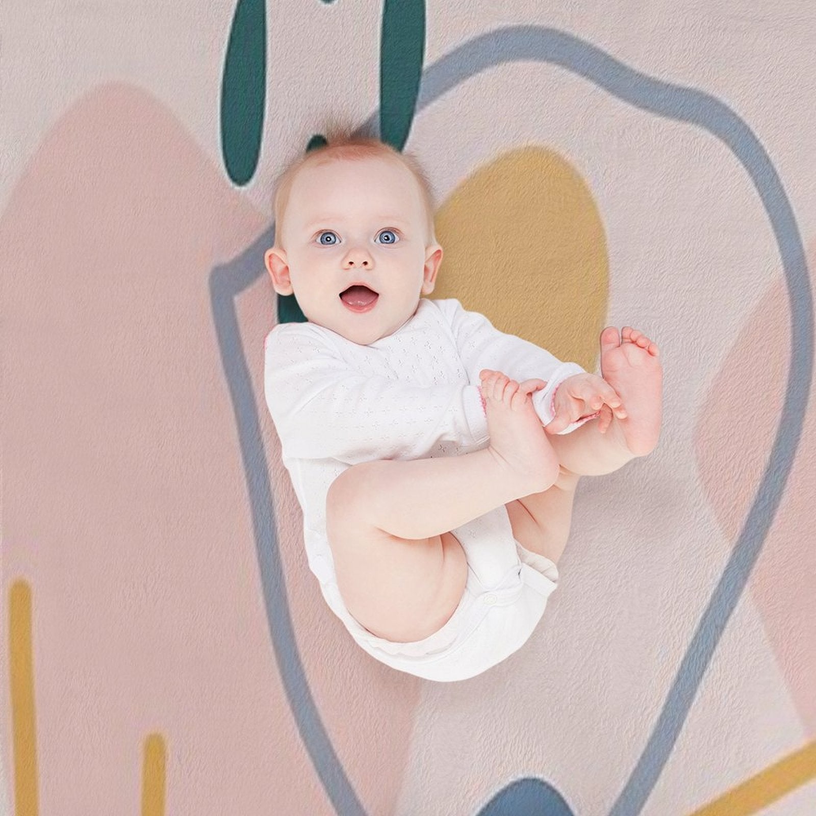 Abstract Shapes Plush Throw Blanket