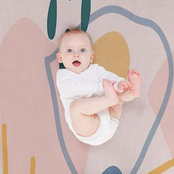 Abstract Shapes Plush Throw Blanket