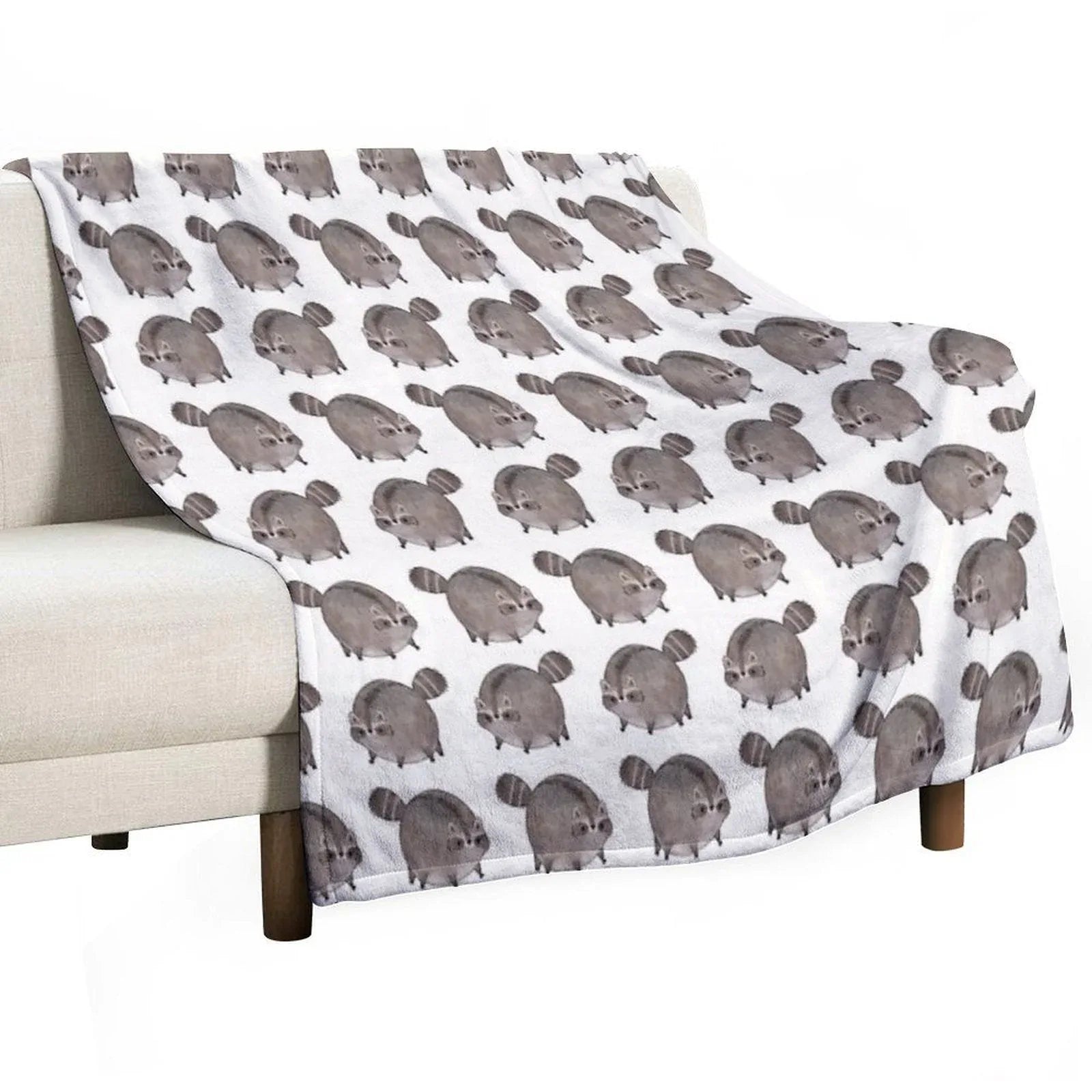 Chubby Trash Panda Throw Blanket
