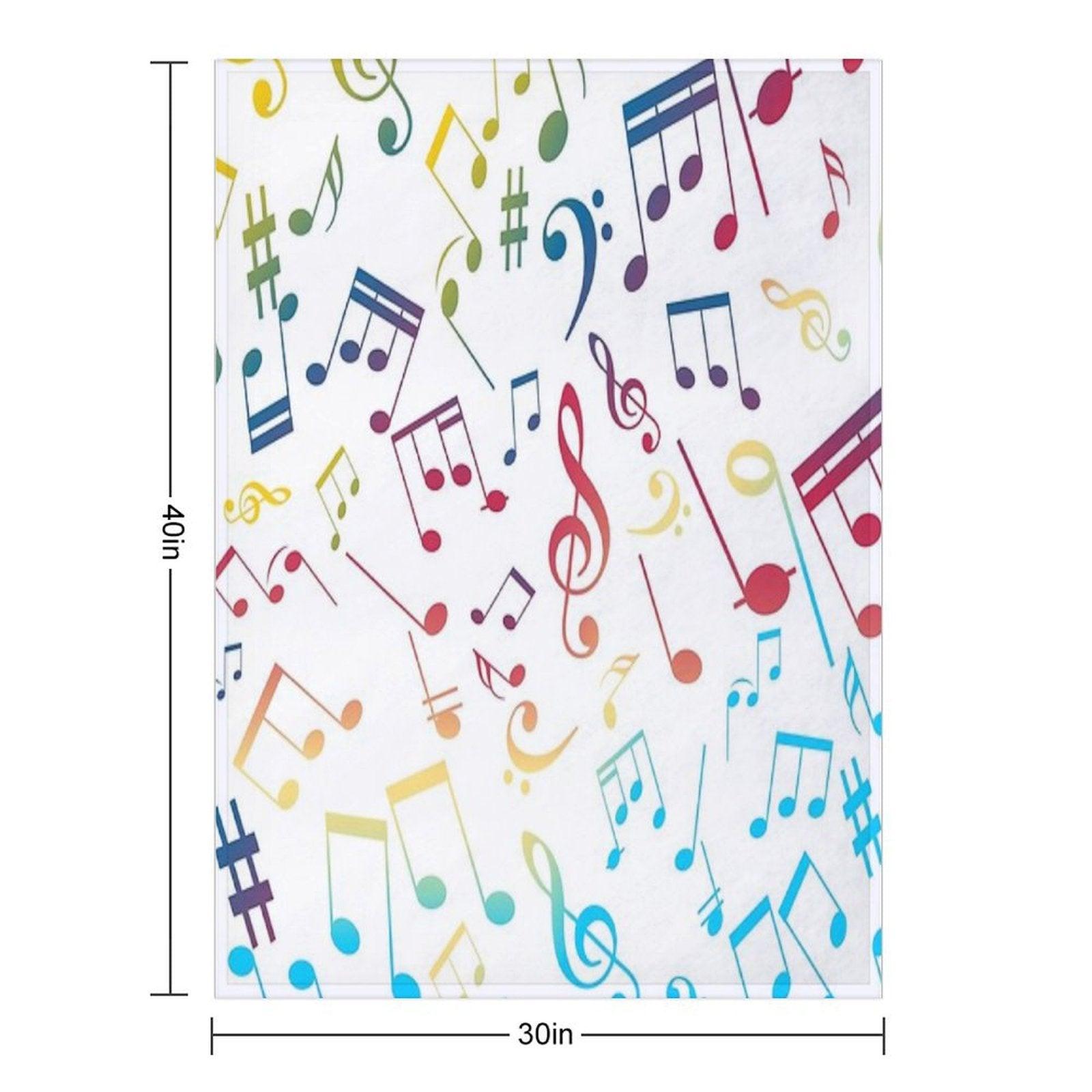 Musical Notes XIII Throw Blanket