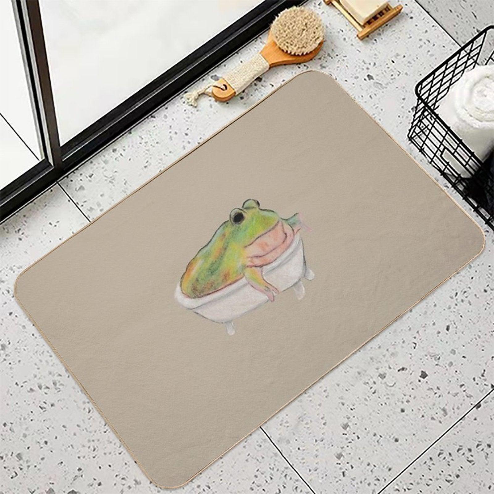 Frog in A Bathtub Bath Mat