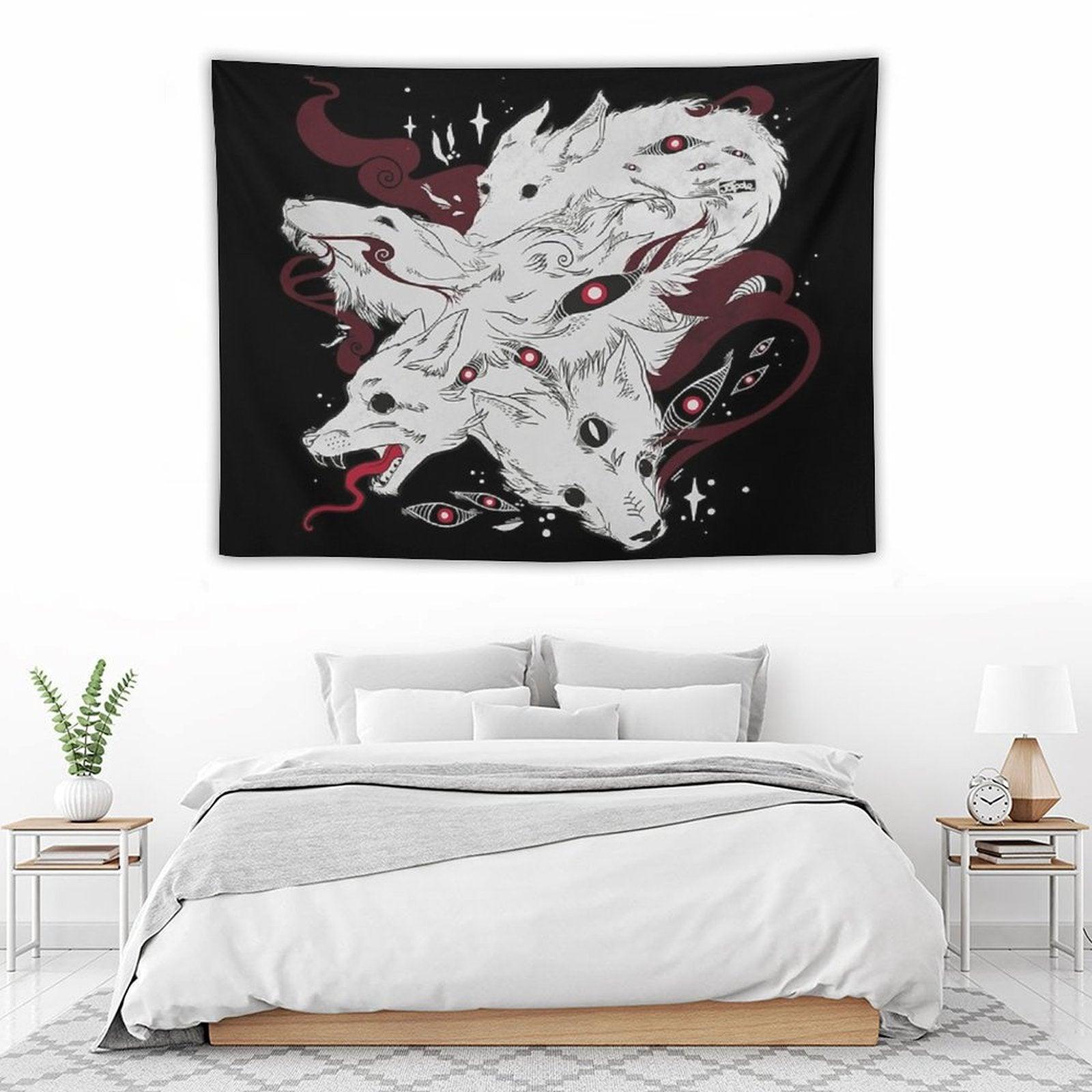 Wild Wolves With Many Eyes Tapestry