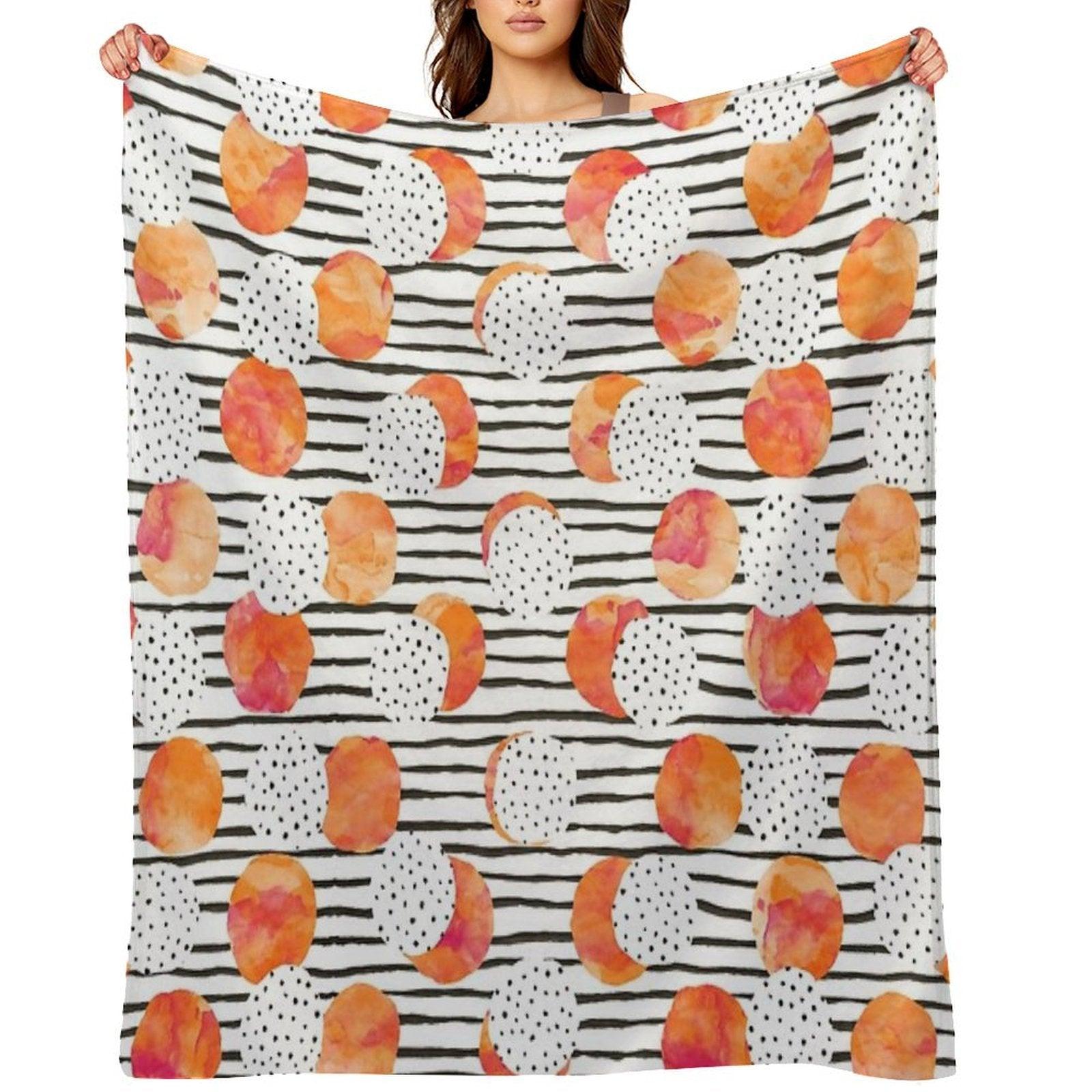 Fruity Orange Throw Blanket