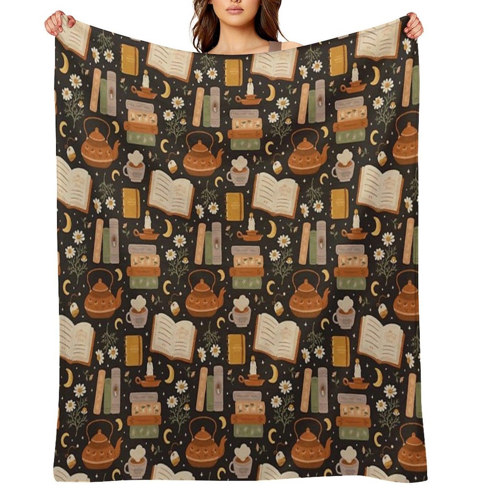 Sweet Bookish Dreams Throw Blanket