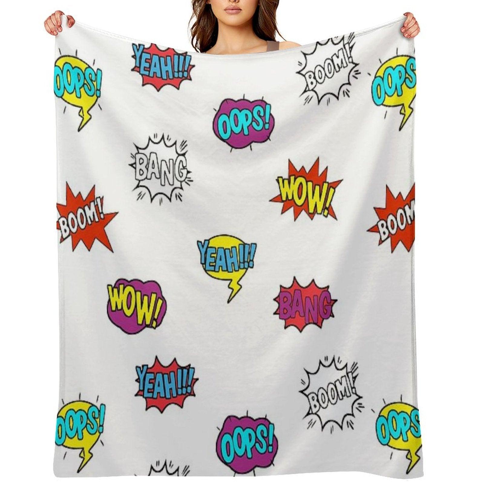 Pop Art Comic Book Style - LBC Throw Blanket