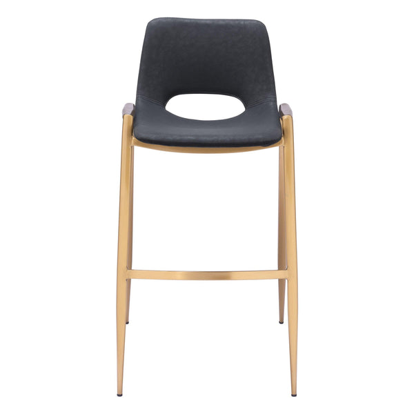 Desi Barstool (Set of 2) Black & Gold