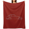 1983 Datsun 280ZX - Profile Stencil, White Versatility Throw Blanket