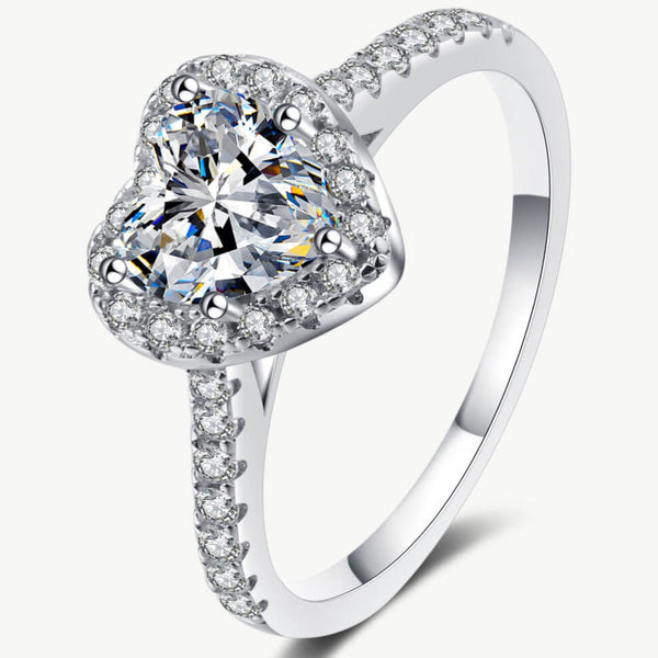 1 Carat Diamond Heart Ring