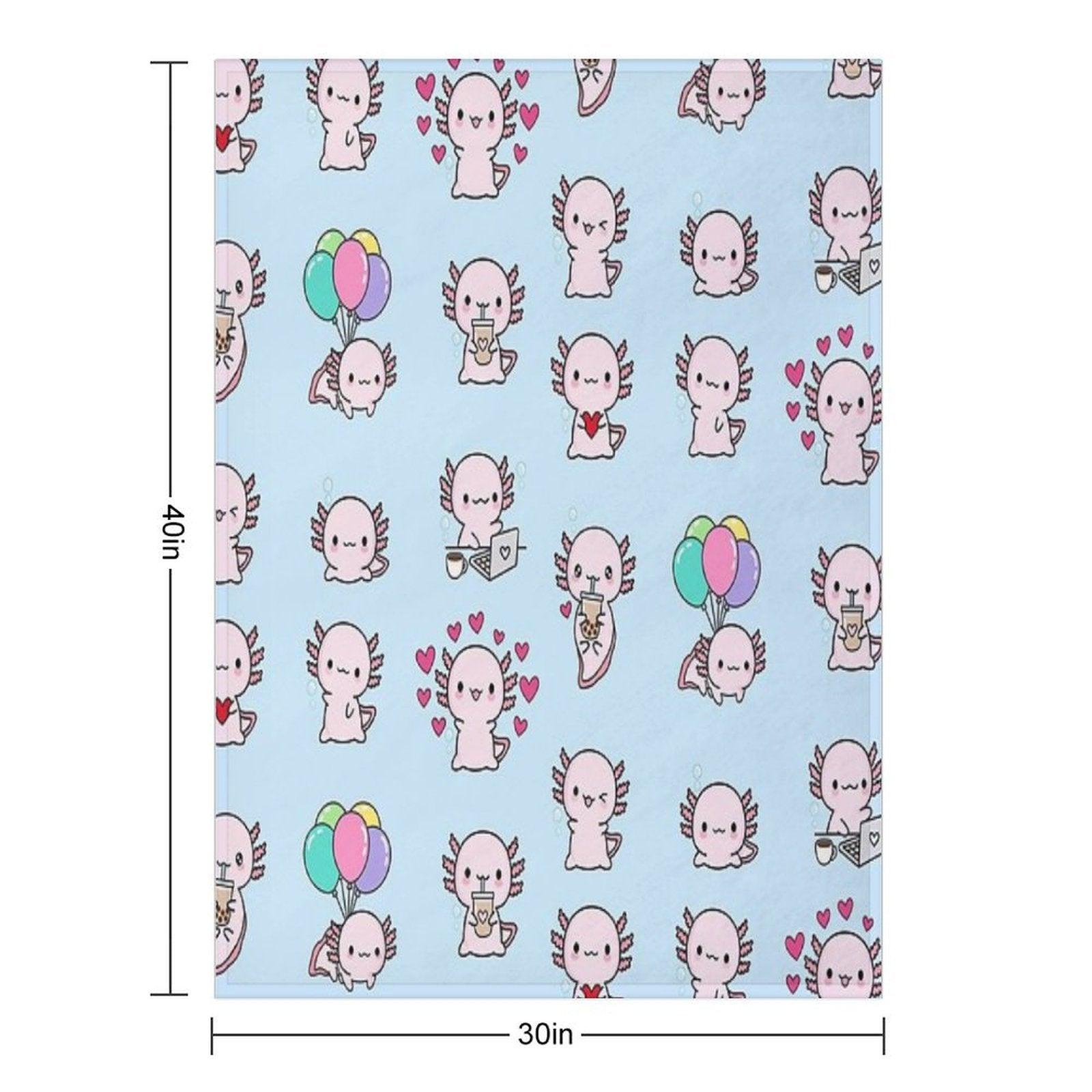 Copia De Cute Axolotl, Set Throw Blanket