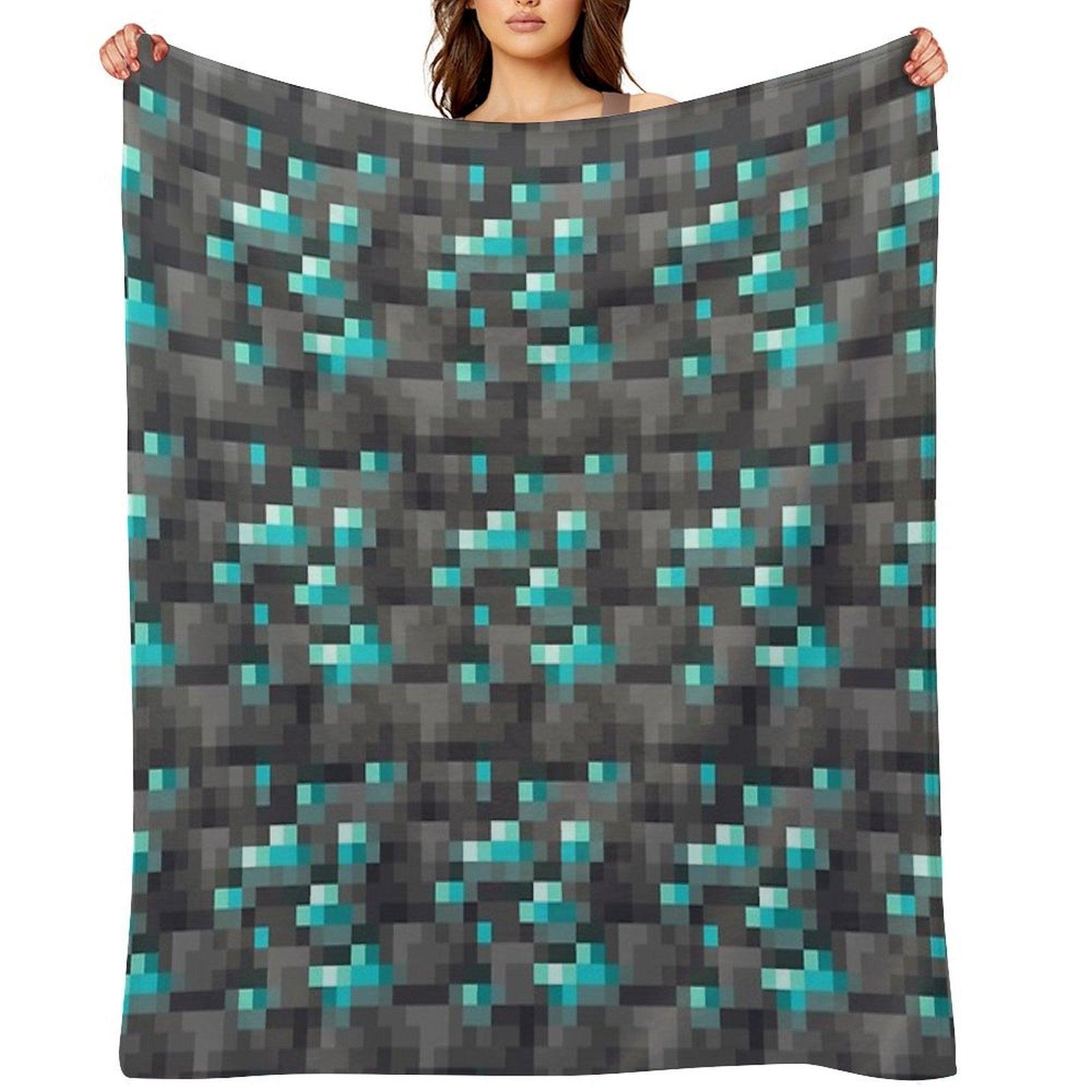 Deepslate Diamond Ore Throw Blanket