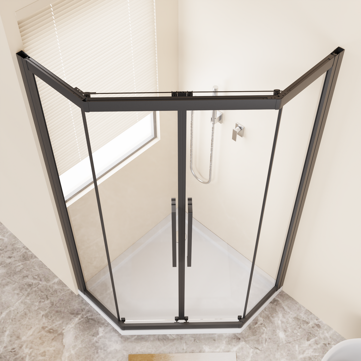 Neo-Angle Sliding Shower Enclosure 36