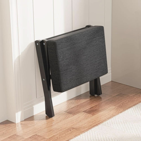 Foldable Foot Stool Black For Contemporary Living Room