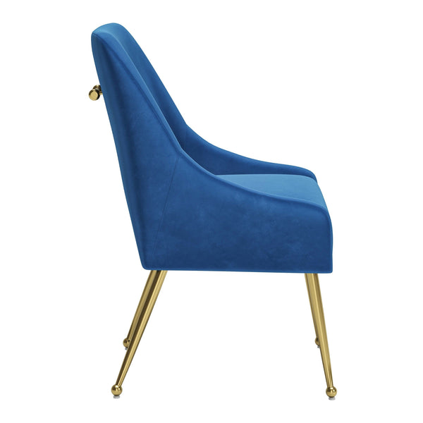 Maxine Dining Chair Navy Blue & Gold