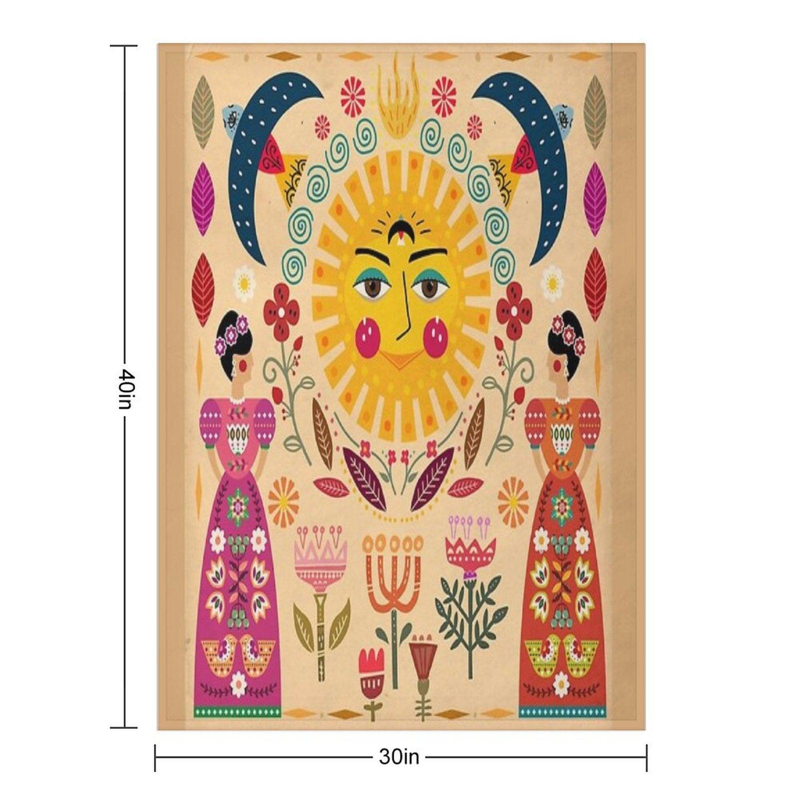 Folk Art Inspired By The Fabulous Frida Throw Blanket