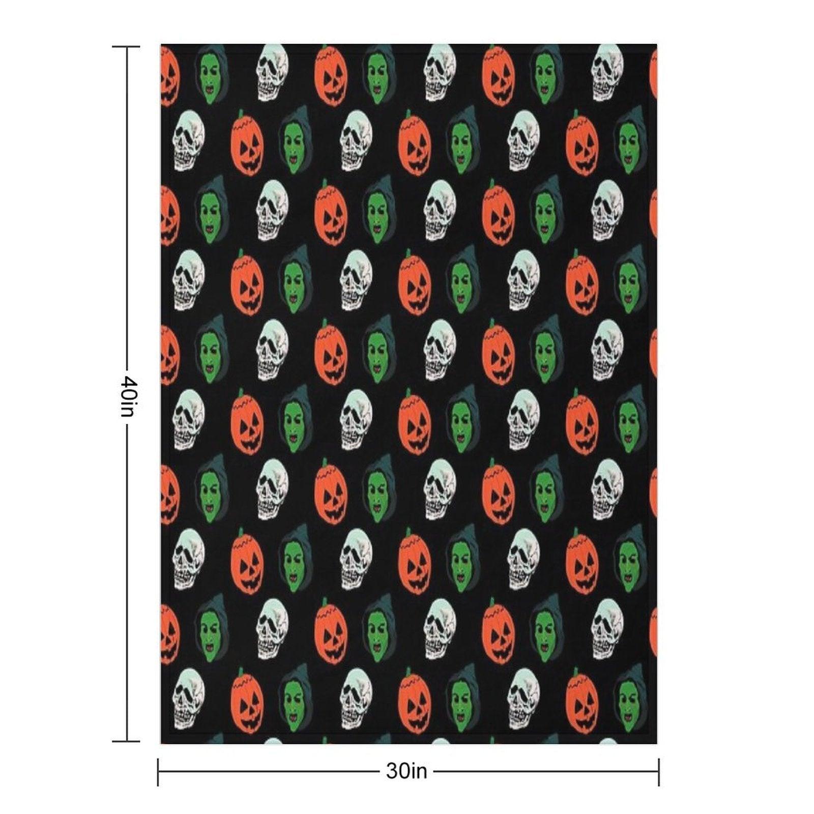 Silver Shamrock Mask Set Throw Blanket