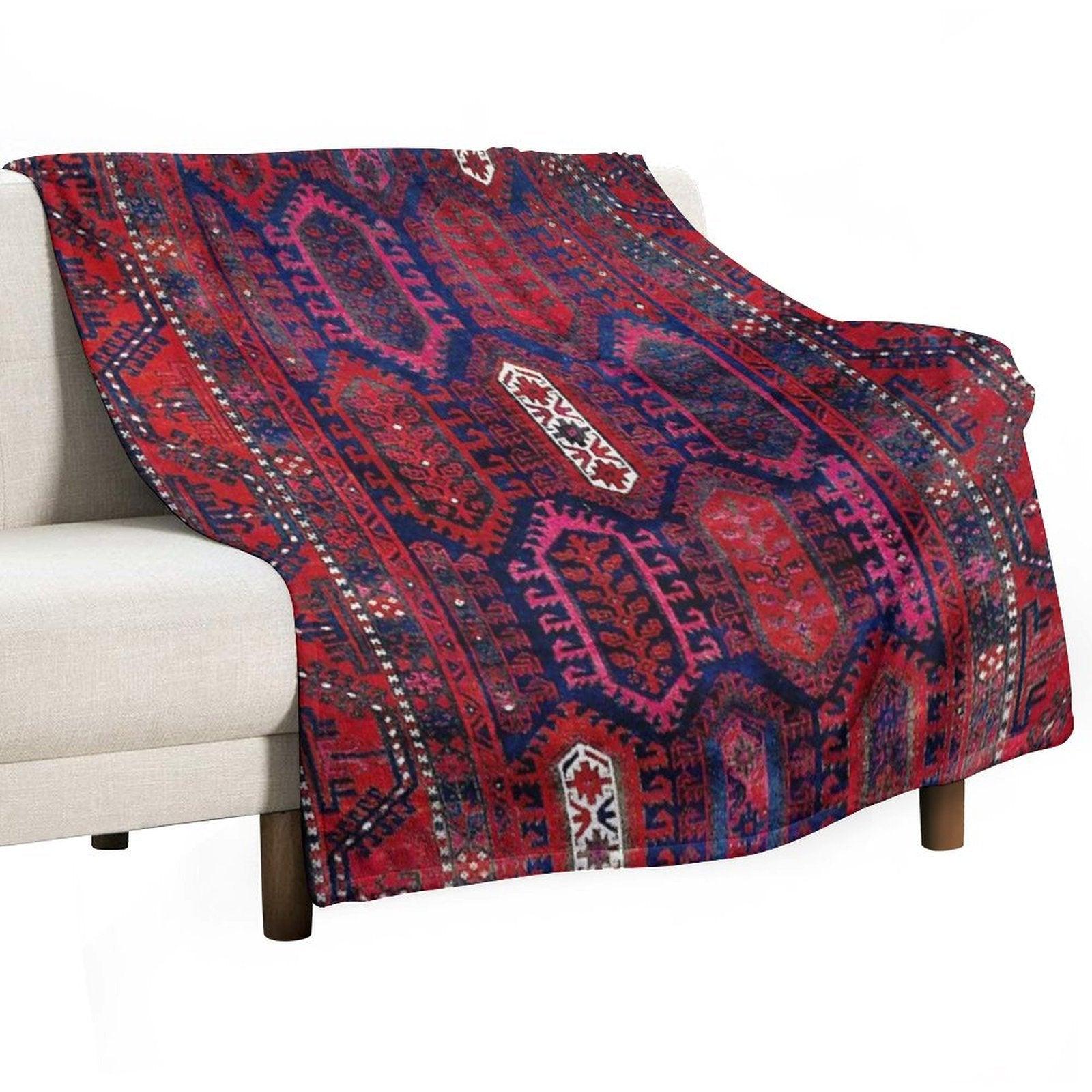 Timuri Herat  Antique Afghanistan Tribal Rug Print Throw Blanket