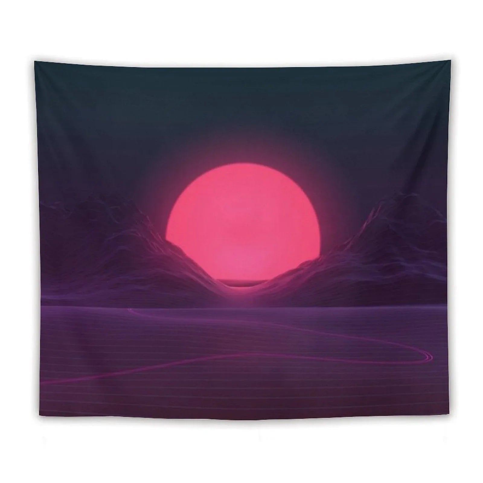 Neon Sunset Tapestry