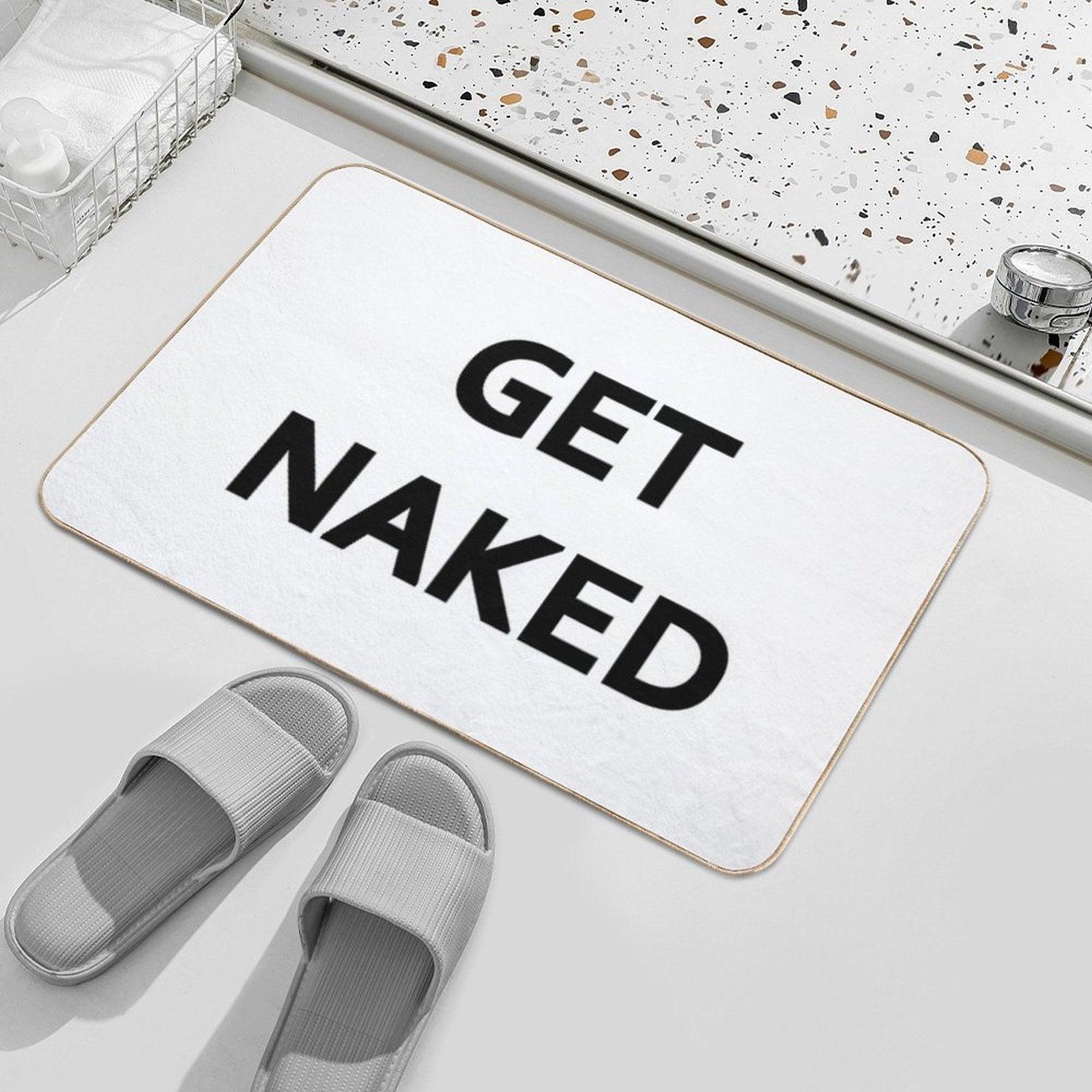 'Get Naked' Shower CurtainBath Mat Bath Mat