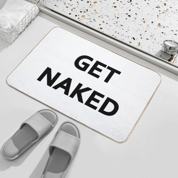 'Get Naked' Shower CurtainBath Mat Bath Mat