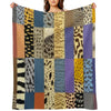 Animal Print Patchwork Quilt All-season Throw Blanket