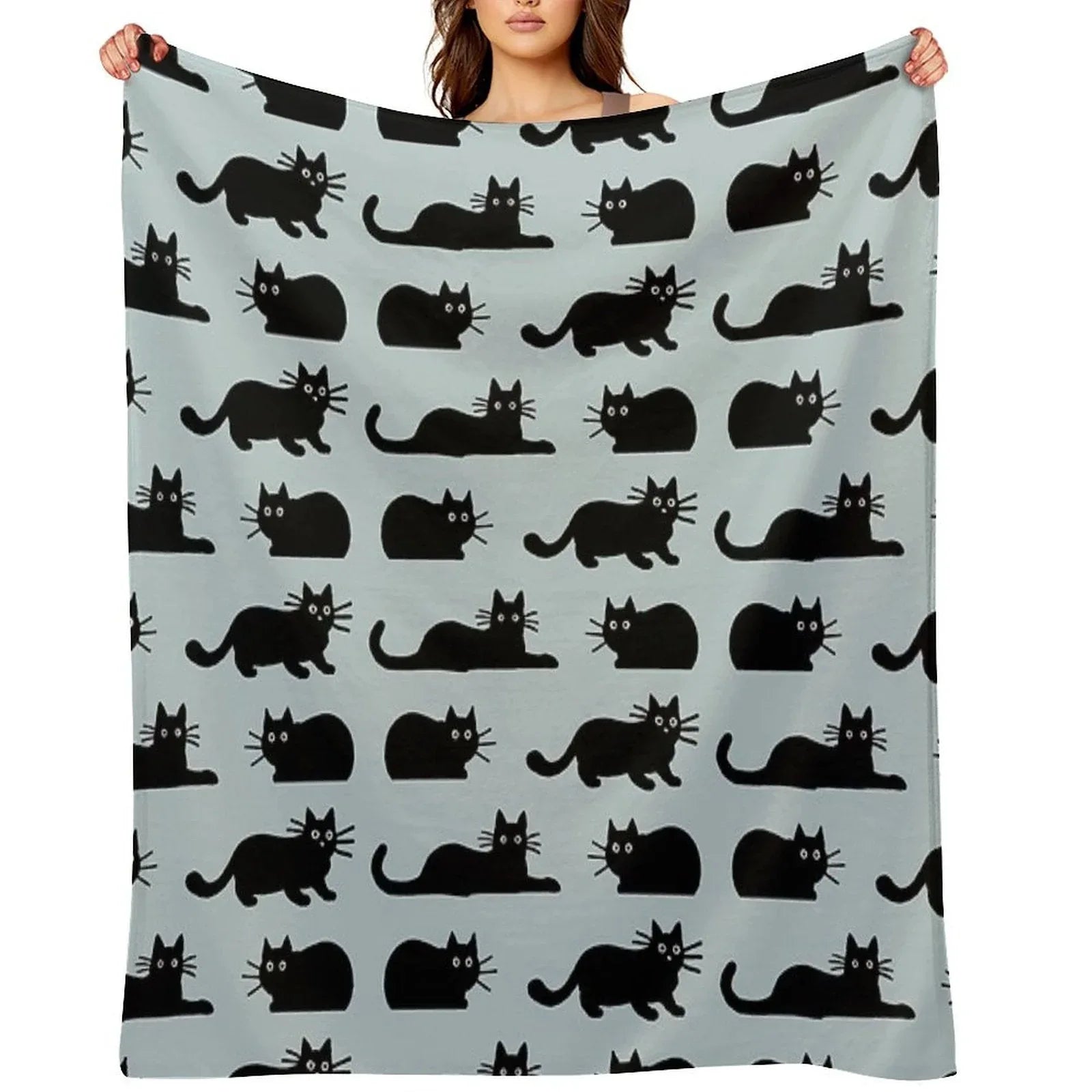 Black Cat Throw Blanket