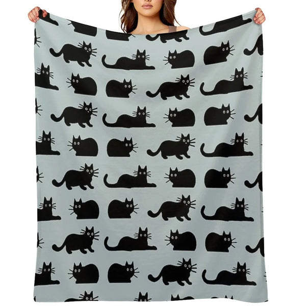 Black Cat Throw Blanket