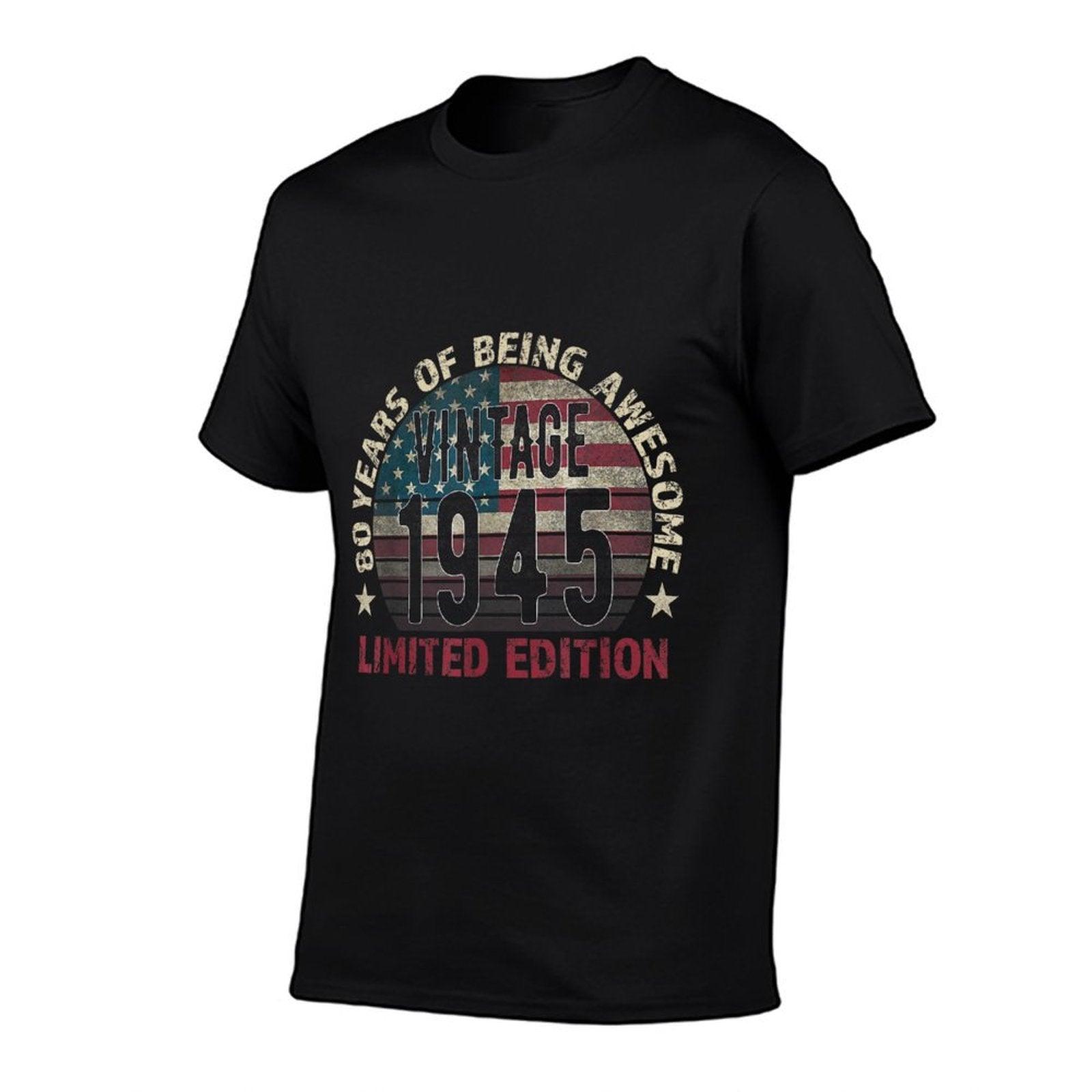 80th Birthday Gift Men Vintage Born 1945 Turning 80 Year Old T-Shirt