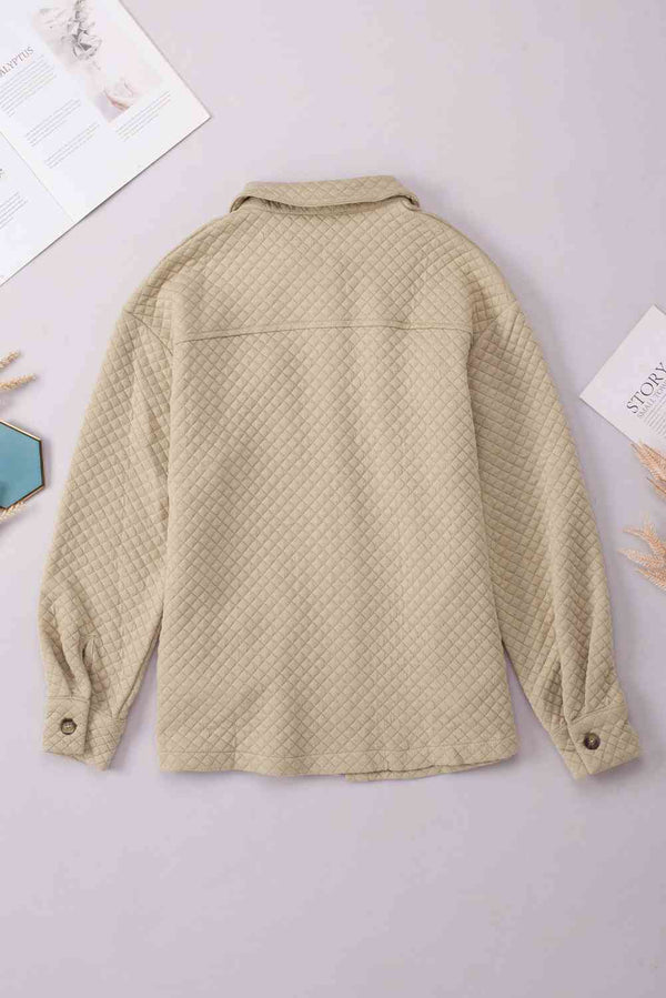 Comfortable Button-Down Collared Jacket Classic Lightweight Classic Design With Pockets