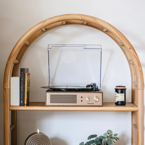 Miles Record Player with Speakers and Wireless Bluetooth - Audio Turntables - Walnut