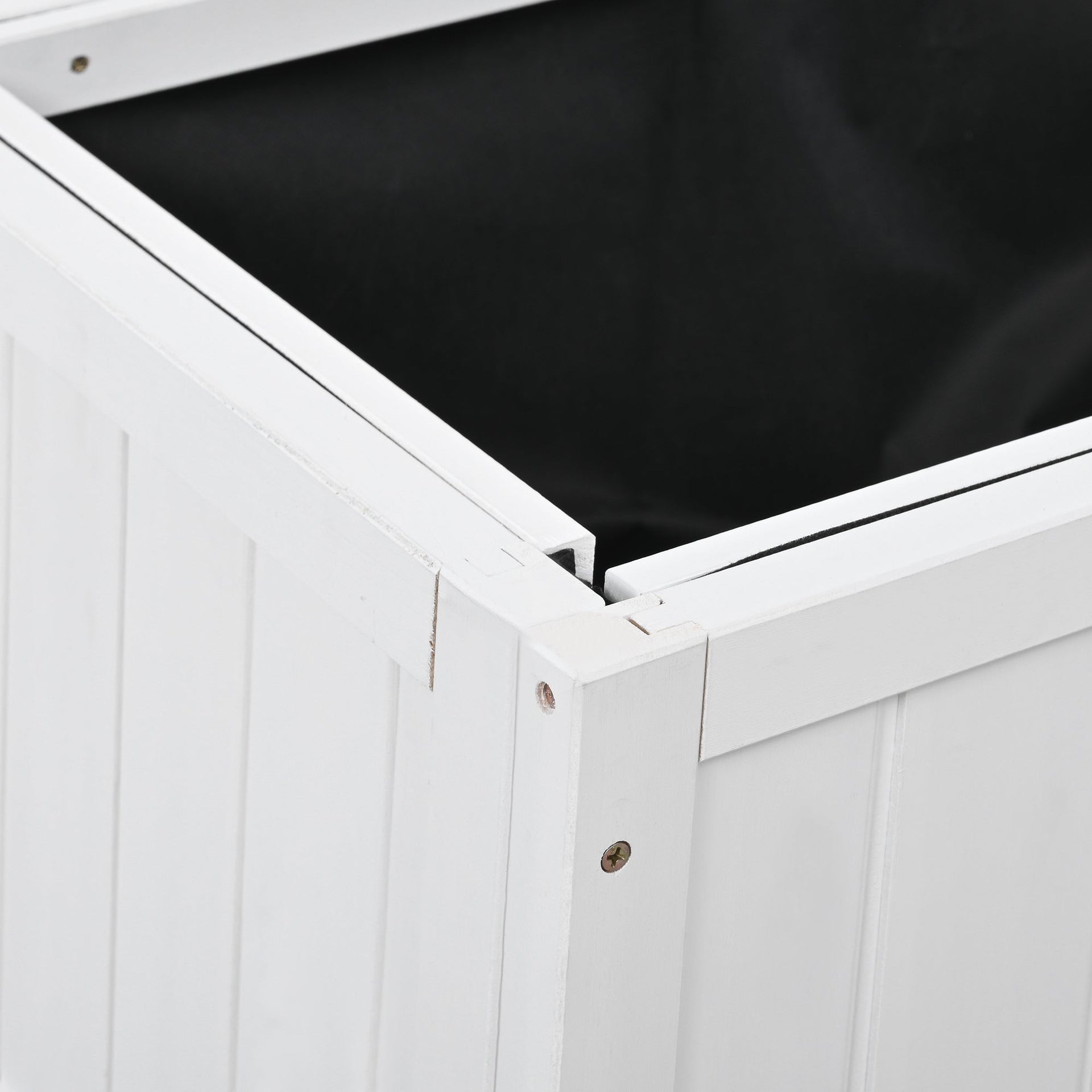 Patio 35.4''x17.7''x37.4'' Mini Wood Cold Frame, Compact 2 Doors Garden Greenhouse with Wheels, Raised Bed with Liner for Indoor Outdoor Use, White