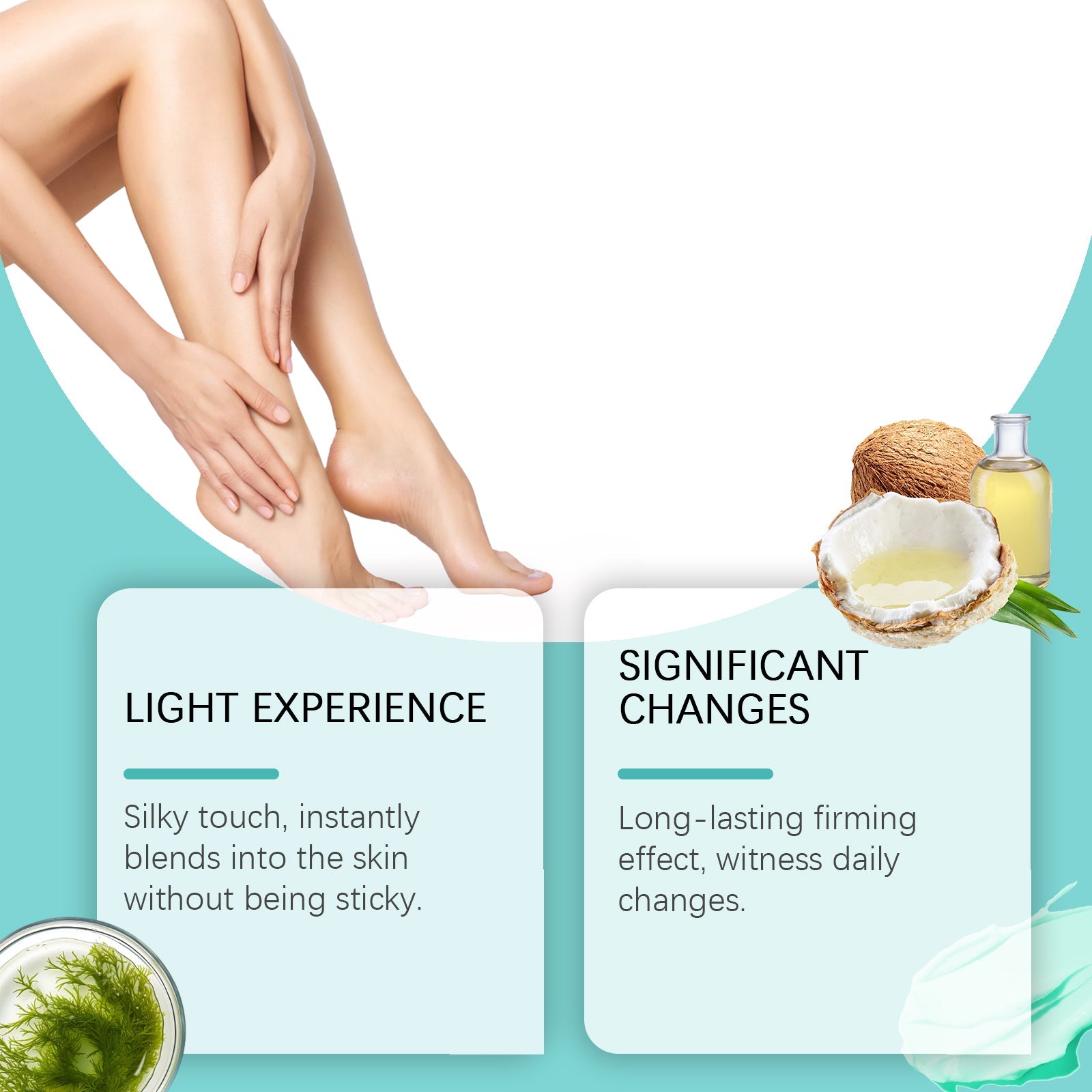 Leg Care Cream Nourishes Leg Skin Daily With Light, Non-Sticky Massage Moisturizing Cream