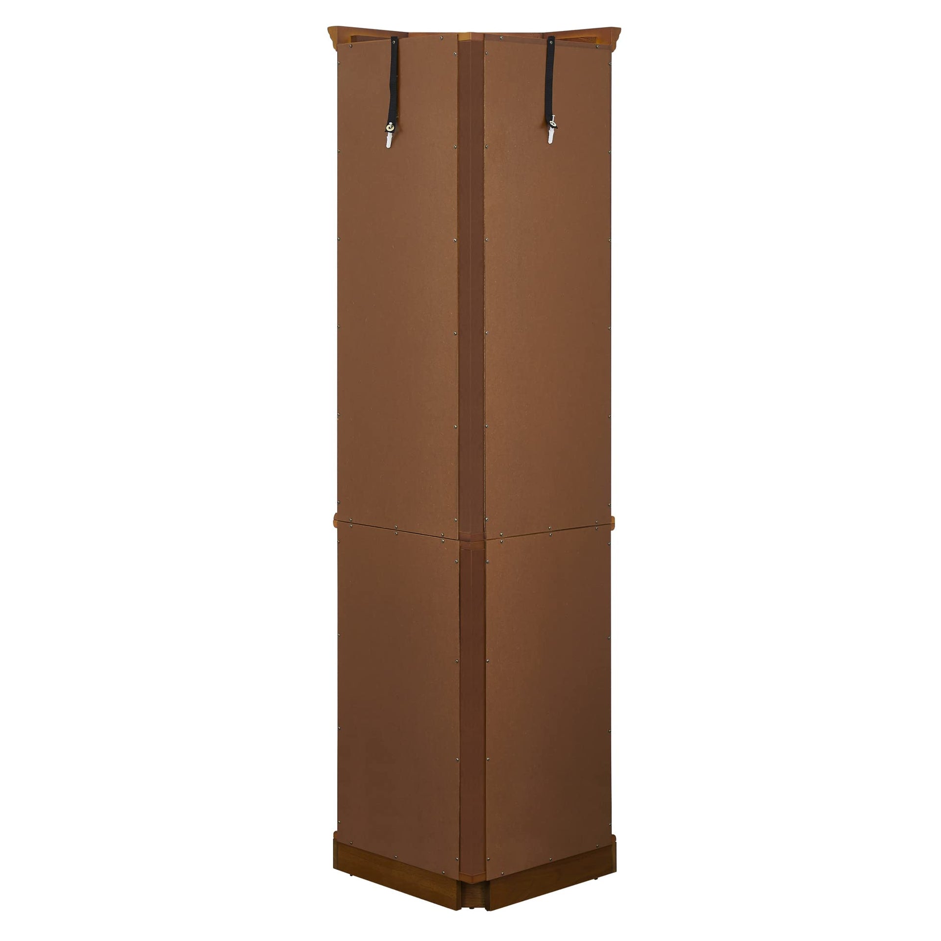 Corner Curio Cabinet with 5 Shelves and Lighting System, Oak(E26 light bulb not included)