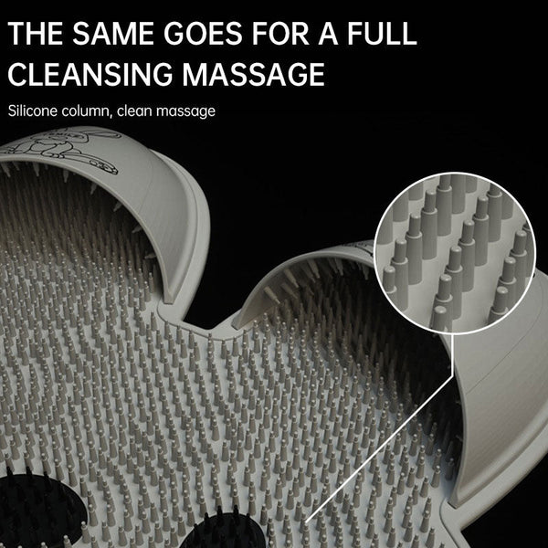 Silicone rabbit rub foot artifact bathroom anti-slip mat rub back massage pad rub bath wash feet to dead skin shower mat